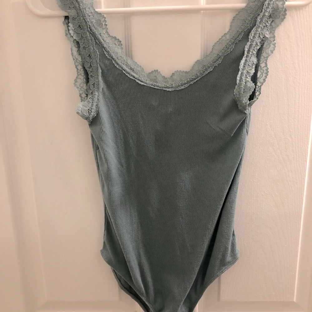 Never worn Mossimo Olive green with lace bodysuit